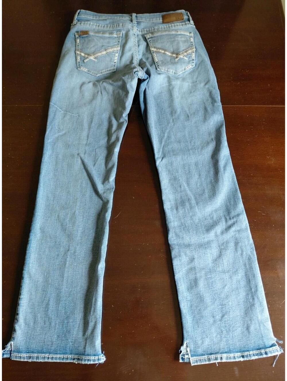 BKE Jake Jeans Men 34x34 Bootleg Stretch Blue Light Wash